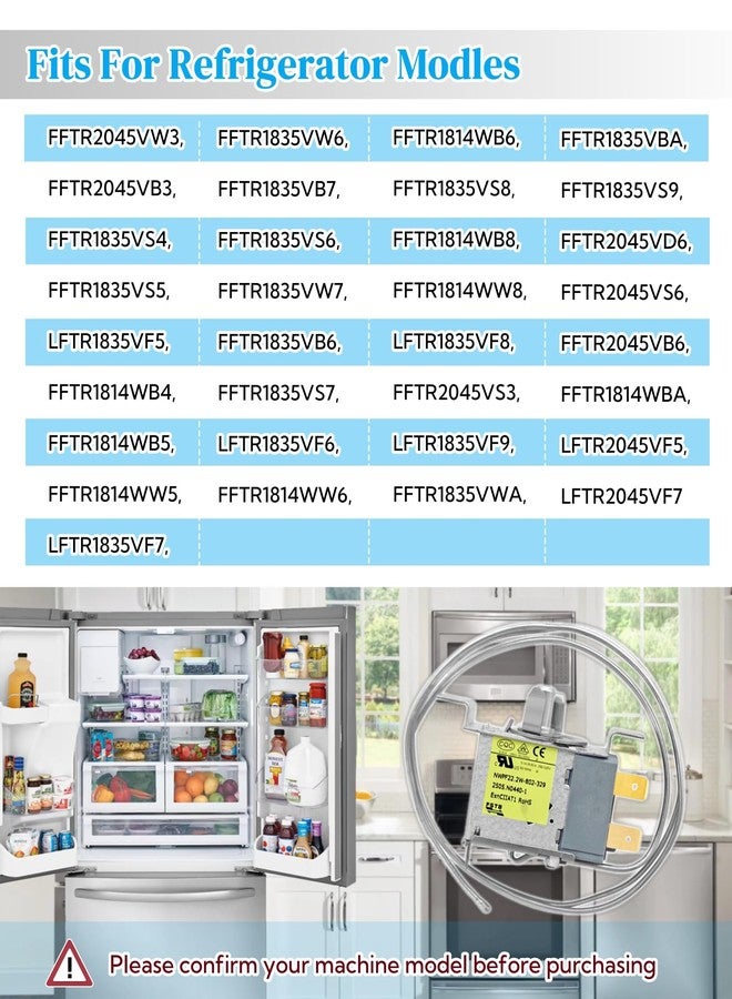 BTROVIA 5304522330 Refrigerator Temperature Control Thermostat Fits for Frigidaire White Westinghouse Refrigerator,Replaces 4961212,AP6976293,PS12731508,EAP12731508 - Image 5